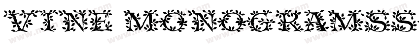 Vine MonogramsSolid字体转换
